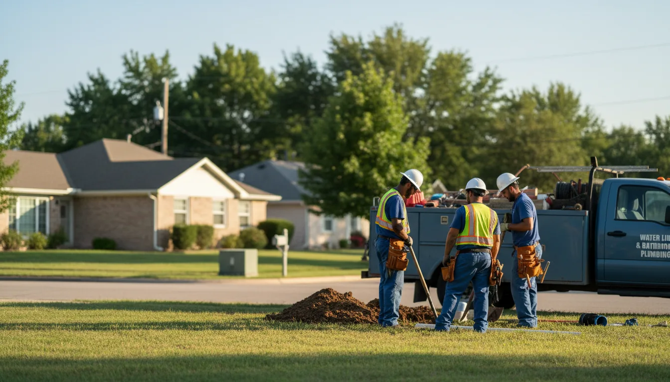 Residential water line and bathroom plumbing service in Chataignier, LA